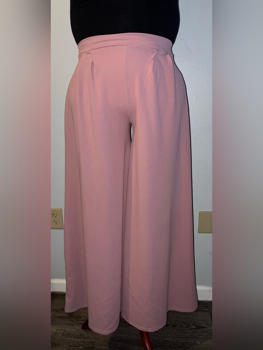 FASHION NOVA MAKE AN ENTRANCE WIDE LEG PANTS — MAUVE/BLUSH — SIZE XL